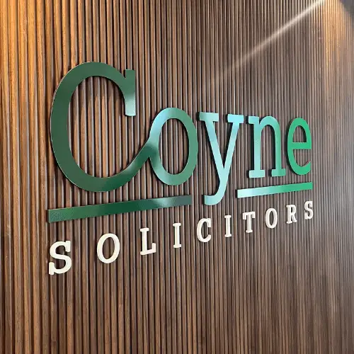 Coyne signage indoor sign