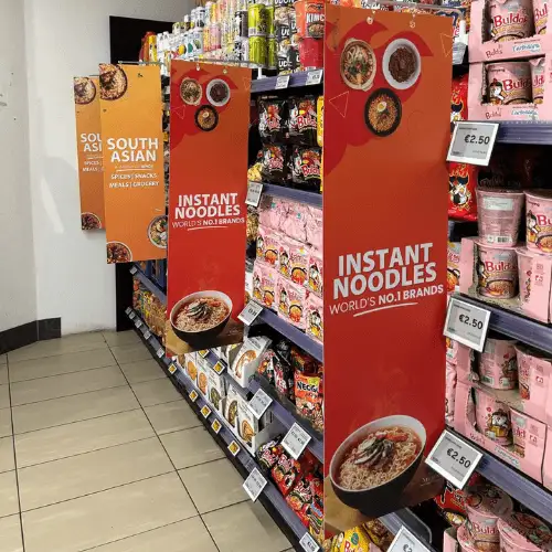 Indoor signs Instant Noodles for retail stores
